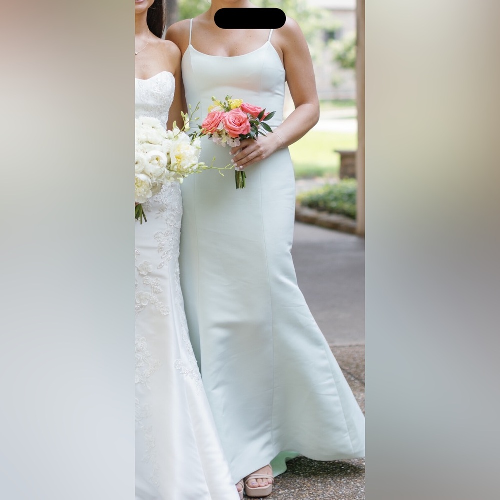 Elegant mint green Sleeveless Dress